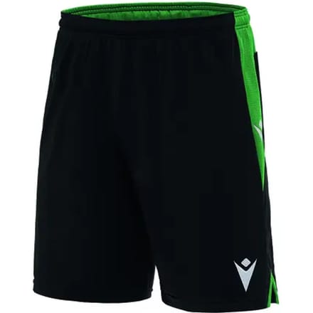 Macron Tempel Short Kinderen - Zwart / Groen | Maat: 9-10 Y