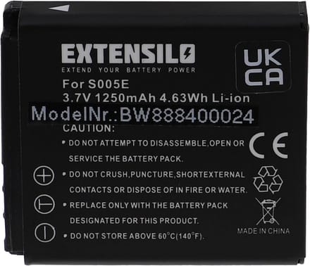 Camera Batterij - Reserve Accu - Fotografie - 1250mAh Capaciteit - 37V