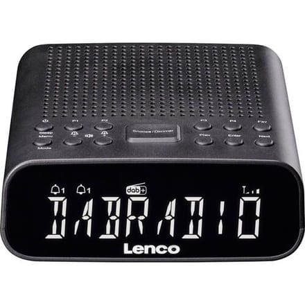 Lenco LENCO - DAB+ Uhrenradio Bluetooth CR-606BK sw Wekkerradio DAB, VHF (FM), DAB+ Bluetooth, AUX, DAB, DAB+, FM Wekfunctie Zwart