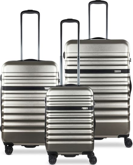 Bugatti Corium 4-wiel kofferset 3 stuks. - Harde bagage - TSA slot - schwarz
