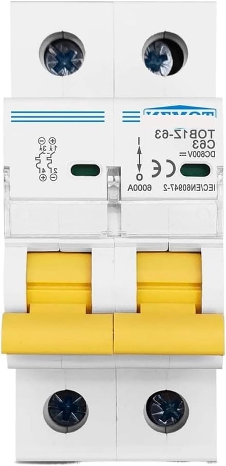 Automatische Schakelaar - DC Zekering - Energie Beveiligen - Aardingsfout Detectie - 600V - Grijs