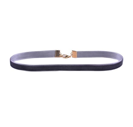 Jomide Choker - Grijs - Retro - Fluweel