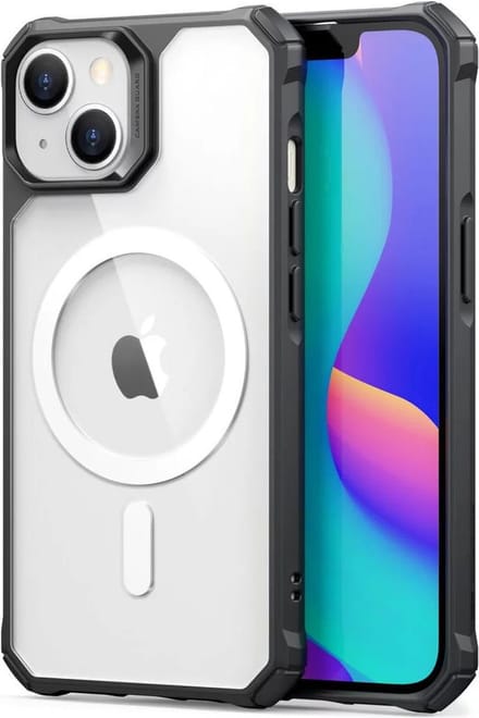 ESR Air Armor HaloLock Apple iPhone 14 Hoesje MagSafe Clear Zwart
