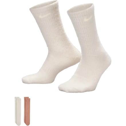Nike Everyday + Cushioned Crew 2 Pack Sokken Unisex - Beige - Maat 38 - 42 - Katoen