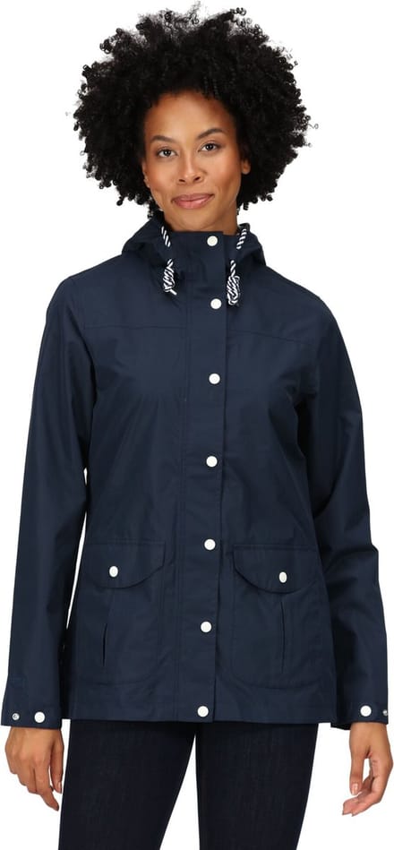 De Regatta Bayarma katoenen jas - dames - Coolweave - met capuchon - Marine