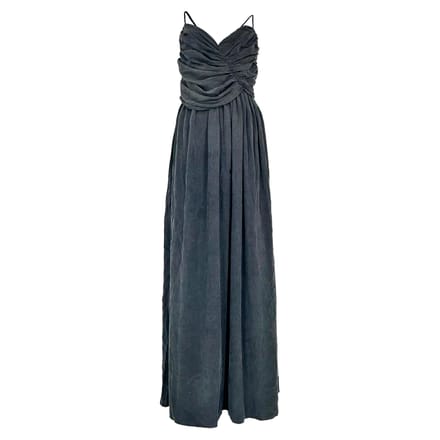Zimmermann maxi-jurk met V-hals en plooien in grijze viscose