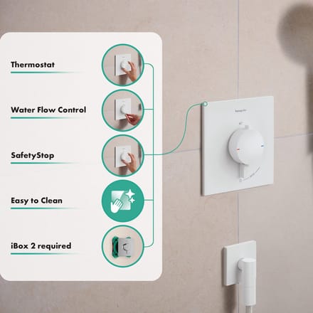 Hansgrohe Ecostat Comfort E - Thermostatische inbouwkraan, mat wit 33710700