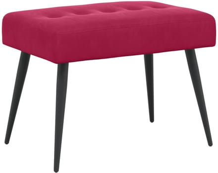 vidaXL - Bank - met - knopen - tufting - Wijnrood - 60 - x - 40 - x - 45 - cm - fluweel