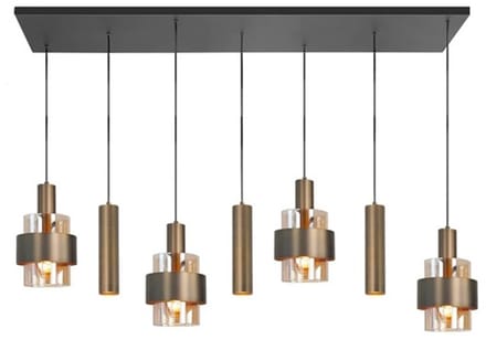 Highlight - Hanglamp Marrone 7 lichts L 130 cm brons