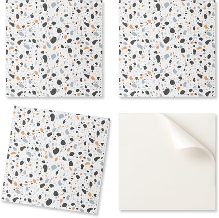 Zelfklevende PVC-wandtegels met abstract stippenpatroon, 9x30x30 cm