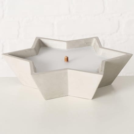 Boltze Home kaarsenpot ster decoratie Ø14xH5cm kleurrijk karton.