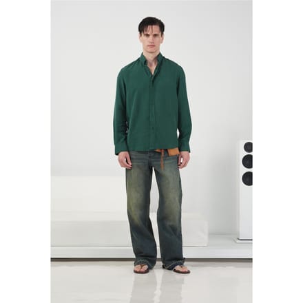 Casuele Lange Mouwen Tencel Overhemd met Knopen