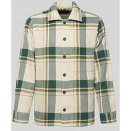 Loose fit overhemdjack van puur katoen