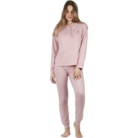 Dames pyjama met lange mouwen en capuchon Admas Make it Happen