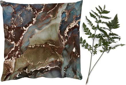 Sierkussens - Kussentjes Woonkamer - 45x45 cm - Marmer - Goud - Groen