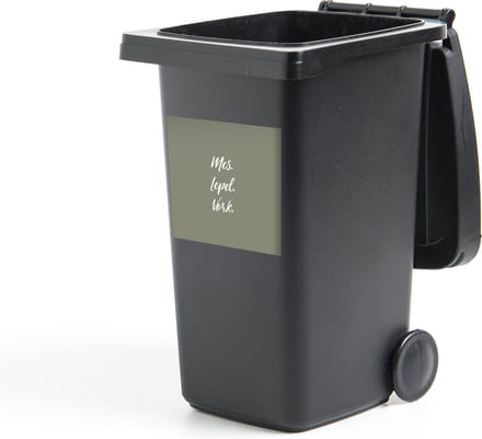 Container sticker Spreuken - Mes. Lepel. Vork. - Quotes - Bestek - 40x40 cm - Kliko sticker