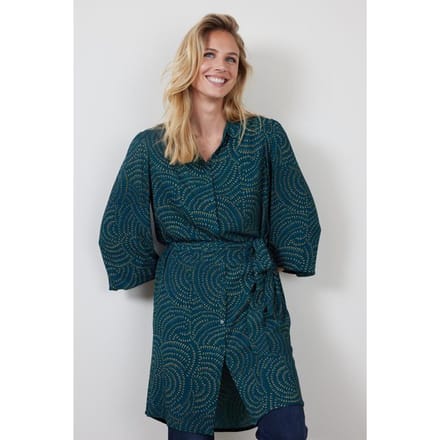 Tunic Noblesse Dark green Swirl print