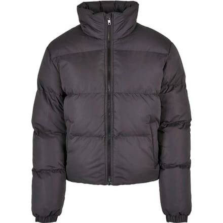 Urban Classics - Ladies Short Peached Puffer Jacket black Gewatteerd jack - L - Zwart