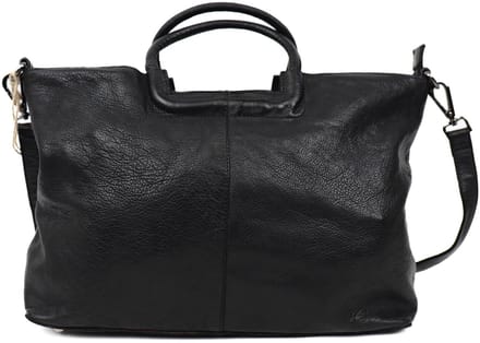 Bear Design Jasmijn M Leren Handtas - Zwart