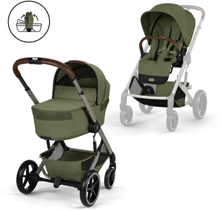 Cybex Balios S Lux - kinderwagen - 2-in-1 - Moss Green - met opvouwbare wieg - 2026