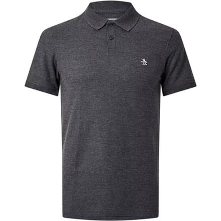 Original Penguin Heren Geborduurd Logo Poloshirt (Houtskool)