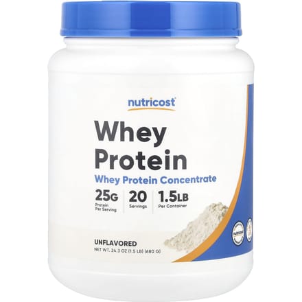 Nutricost, Concentré de Protéine de Whey, Non Aromatisé, 1,5 lb (680g)
