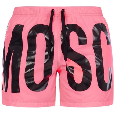Moschino Heren Logo Zwemshort (Roze)