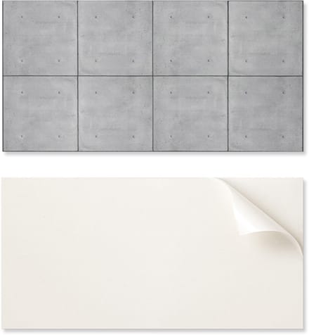 Zelfklevend vinylpaneel met print, 120x60 cm, ruwe betontextuur.