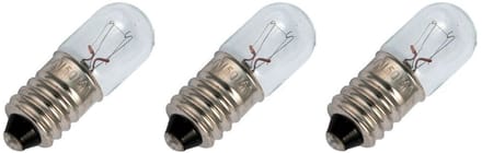 Signaallamp E10 55V 4W - 66 mAh - 3 stuks - T10 Gloeilamp Ø10mm - 28mm - 2500K - Dimbaar
