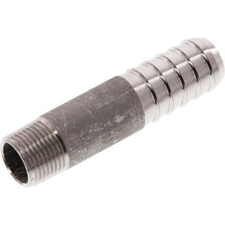 16 mm & R3/8'' RVS 1.4571 Slangpilaar Buitendraad 70mm