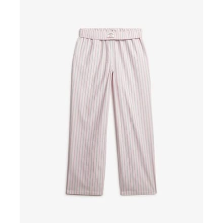 Superdry - Elastische broek van gestreept biologisch katoen - Dames - Broeken