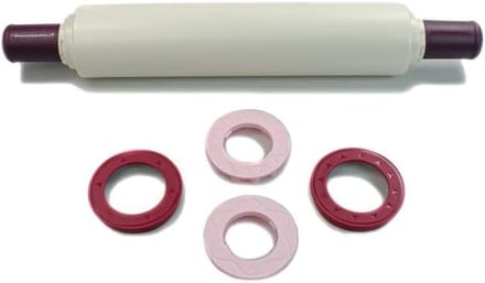 Deegroller - Bakrol - Koekjes Bakken - Inclusief afstandhouders - 322 cm - Bordeauxroze