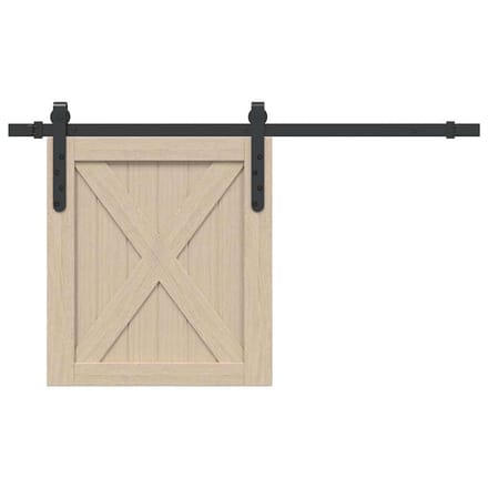 vidaXL - Ophangset - voor - schuifdeur - 91 - cm - koolstofstaal