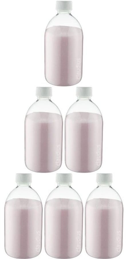 Scrubzout Rozen 650 gram - Fles met witte dop - set van 6 stuks - Hydraterende Lichaamsscrub