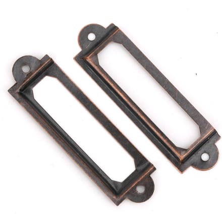 20 Stuks Lade Label Merk Studenten DIY Retro Lade Borden Plank Notitie Accessoire Red Bronze