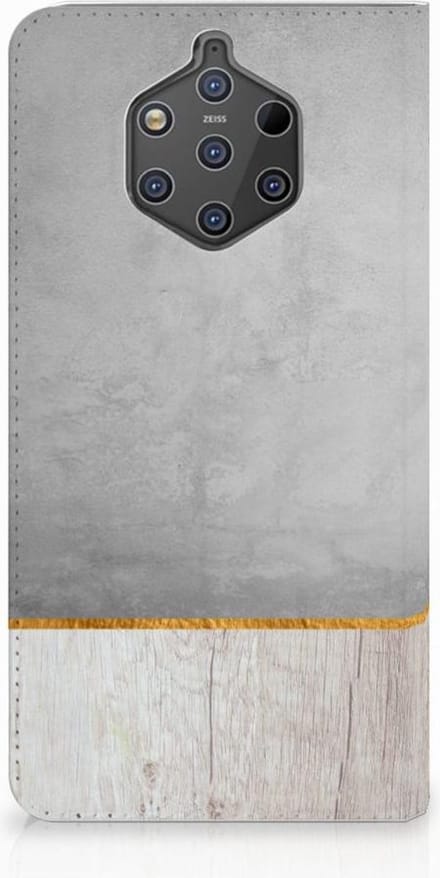 Nokia 9 PureView Book Wallet Case Wood Concrete