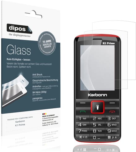 dipos – 2x Matte Pantserfolie geschikt voor Karbonn K1 Prime | 9H Screenprotector