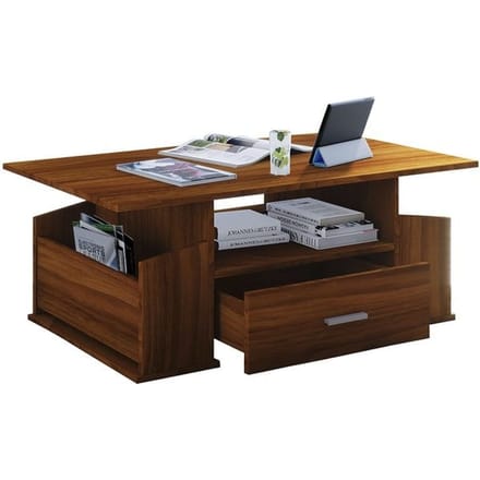 Houten bijzettafel Salontafel Sofa-tafel Woonkamertafel Lade Junata