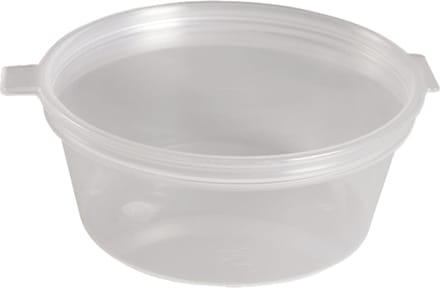 Sauscup met vaste deksel PP - ø60mm - 50cc - 1.000 st/ds.