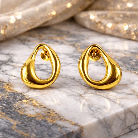 Brendoe Bubble Oorbellen Dames - 925 Zilver - 18K Goud Verguld
