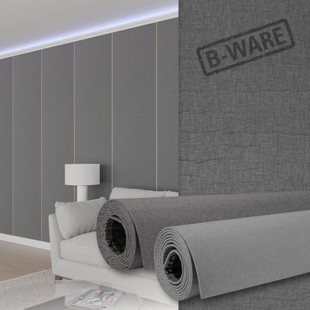 Zelfklevend Isolatiebehang Donkergrijs Linnenstructuur XPE | Warmte- en Geluidsisolerend