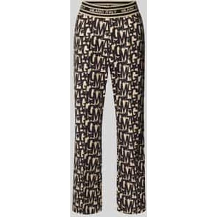 Flared stoffen broek met elastische band