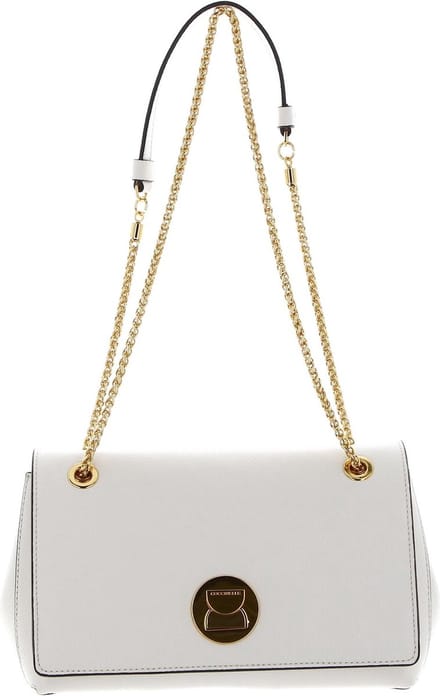 COCCINELLE Leren Schoudertas Liya Shoulder Bag Coconut Milk Crème