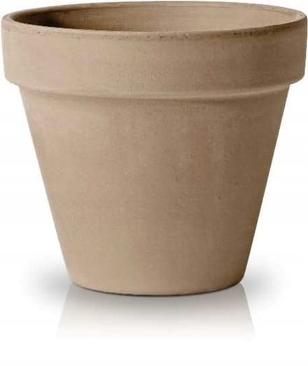 Grote keramische pot 44x40x44 cm, beige, ongemerkt