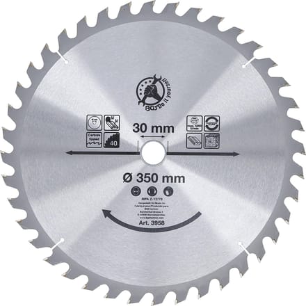 BGS HM cirkelzaagblad Ø 350 x 30 x 3,4 mm 40 tanden