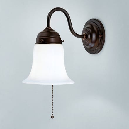 Berliner Messinglampen Wandlamp Sibille met aangebracht antiek