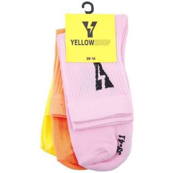 High socks Yellow Pack De 3 Thunder Socks
