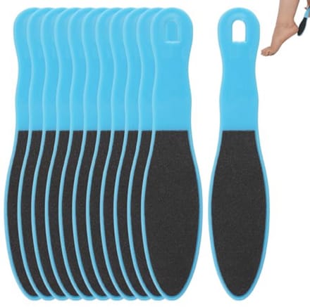 Set van 12 Eeltvijlen voor Voetzorg - 16x3,5 cm Dubbelzijdige Voethuid Scrubber