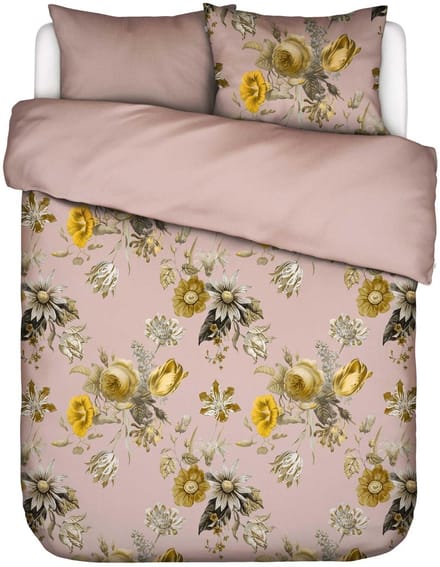 Essenza Florean Dekbedovertrek Biologisch Katoensatijn Blush pink - Lits-Jumeaux - 240x200/220 cm