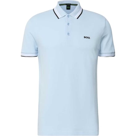Lichtblauwe poloshirt Boss Green Paddy korte mouw katoen